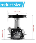 TAUTOY vacuum pump with black pulley and silver metal housing; front view