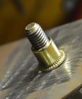 Close-up of galvanized carbon steel threaded insert from 500 Piece Rivet Nut Kit Carbon Steel Threaded Inserts Galvanized Set For Furniture Assembly