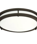 12 Inch LED Flush Mount Ceiling Light Dimmable 15W 150W Equivalent 1200lm 5000K Daylight Oil Rubbed Bronze Dual Ring Fixture