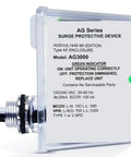 Close-up of a 3-Mode HVAC Surge Protector For 120/240V Mini Split Systems With TPMOV Technology, Type 4X Watertight Enclosure