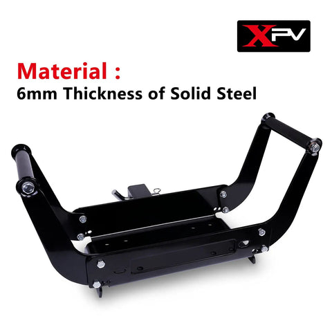 Universal Winch Mounting Plate For 2 Inch Receiver Beefy Heavy Duty Trailer Hitch Cradle Bracket Fits Most Standard Winches Up To 13,500 Lbs