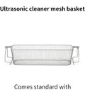 Pro Grade Ultrasonic Cleaner Heavy Hitter Sonic Wash Tank mesh basket used for cleaning jewelry and precision parts.