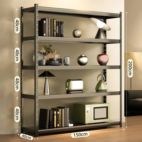 Heavy Duty Metal Shelving Unit Adjustable Storage Rack With 2000 Lbs Capacity Industrial Grade Steel Shelves for organized items.