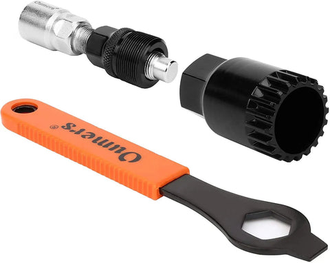 Bike Crank Extractor And Bottom Bracket Remover Kit With 16mm Spanner Wrench For Square Taper Cranks on white background