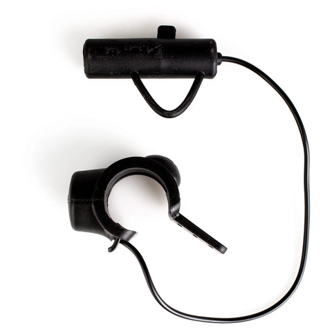 120dB Electric Bike Horn For Mountain And Road Bikes And Scooters, waterproof handlebar bell, shown with cable and mount