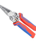 Premium Stainless Steel Wire Crimper And Stripper Tool For Electricians with ergonomic grips and precision jaws for electrical tasks.