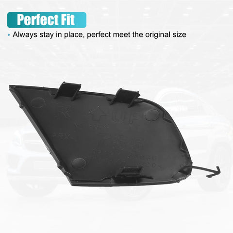 Pair Front Left And Right Bumper Tow Hook Covers For Lexus CT200h 2014 2015 2016 2017 Replacement Tow Eye Cap OE 5212776904 5212876904 Direct Fit OE Style Easy Install, black