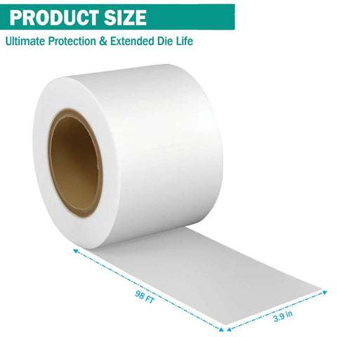Roll of Urethane Die Protection Film For Press Brake Guards, Scratch And Dent Shield For Metal Forming Dies, 4 inch wide by 100 foot