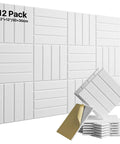 Self Adhesive Soundproof Foam Panels For Walls Acoustic Tile Sets High Density Polyester Quiets Echo And Outside Noise A Legit Game Changer For Home Recording Studios Easy Peel Stick Install Makes Setup Dead Simple, 12 pack.