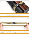 4 Pack Luggage Binding Straps Cinch Ratchet Belts for Travel Bags Golf Cart Bags Backpacks and Camping Gear with safety buckle