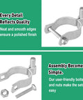 Heavy Duty Gate Hinges For Dual Size Posts One Three Eighths Inch And Two Three Eighths Inch Adjustable Universal Post Hinges With Bolts And Nuts Zinc Plated Steel Two Pack Includes Two Male And Two Female Hinges For Swing Gates