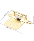 Heavy Duty Semi Hidden Auto Door Closer Hinges For RV Cabinets And Kitchen Cabinets, gold steel hinge with measurements