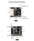 Budget Friendly Thermal Imaging Camera With 32x24 IR Sensor And I2C For Raspberry Pi Arduino STM32 Projects Built For Firefighting Security Monitoring HVAC Electrical Maintenance And More, front and back view specifications.