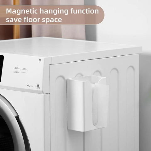 Hecka Rugged Magnetic Dryer Sheet Holder For Laundry Room With Heavy Duty Magnet Mount Quick Click Seal Durable Plastic Dispenser Can Space Saving Rack White Fits All Regular Fabric Softeners Total Game Changer
