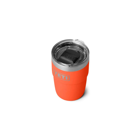 Stackable 8 Oz Stainless Steel Coffee Cup Hella Durable Insulated Tumbler Top Shelf For Barista Espresso Drinks Slick Travel Mug In Bright Papaya Orange