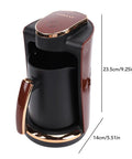 Electric Turkish Coffee Maker 550W 250ml Portable Single Serve Brewer For Home Office Travel With Cup Fast Brew Durable Versatile Turkish Greek Style Coffee Machine, shown in side view with measurements.