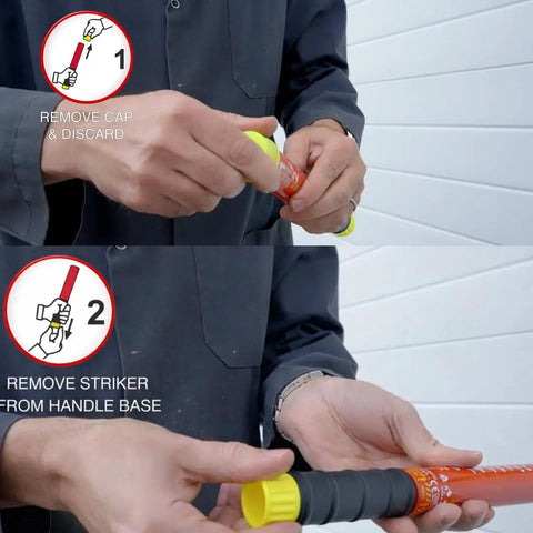Game Changer Fire Safety Stick With Extended Discharge Portable Lightweight Emergency Kit That Stows In Cars Or Shelves No Sweat Fast Reaction One Pack