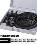Rock Your DIY Game With This Heavy Duty Hole Saw Kit Cutting Wood PVC Board And Plasterboard Up To 5 Inches For Any Home Improvement Project You Got. 13-piece hole saw set in case, 19mm-127mm for wood, PVC, and plasterboard