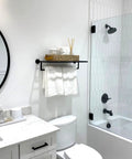 Chrome Wall Mounted Towel Rack For Bathroom Modern Hotel Style Towel Bar Shelf Single Towel Holder 26 Inch Durable Brass Construction Leo Series Collection