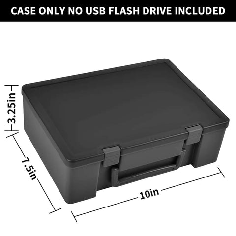 Boss Grade Slick USB Flash Drive Case With A Legit 104 Slot Layout For Organizing Your Thumb Drives Using Dual Size Removable Foam For Fast Stash And A Fresh Desk Setup In Classic Black, 10x7.5x3.25 inches.