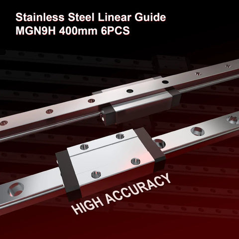 Dope Motion Kit For 2.4 3D Printer With GT2 Open Belts featuring MGN9H 400mm stainless steel linear rail components