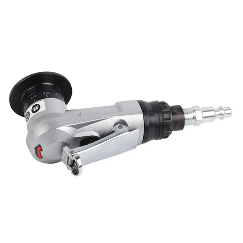Handheld Air Chamfering Machine Pneumatic Straight Grinder With Deburring Cutter And Installation Tool Set, silver elbow design.