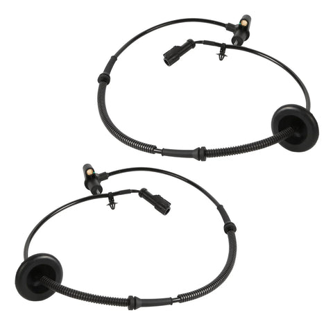 Pair of black ABS wheel speed sensors with wiring for rear left and right Mustang (1999–2004)