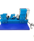 This mini metal lathe machine is a total game changer for DIYers, featuring a compact blue design for wood and plastic projects.