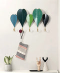 Built Tough Metal Coat Hooks Wall Mount Rack For Entryway And Bedroom Doorway with colorful leaf shape hooks.
