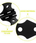 Close-up of Heavy Duty Iron Gate Hinge Set, 10 Pack Yard Fence Door Hinges For Outdoor Garden Gates showing black finish.