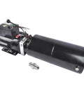 Beast Mode Heavy Duty 110V Hydraulic Power Unit with steel reservoir, displayed with a 2.5 gallon capacity and 2.2KW motor, side view.