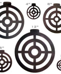 Magnetic Painting Stencil Set For Steel Shooting Targets Six Size Pack Featuring 3, 4, 6, 8, 10 And 12 Inch AR500 Gong Target Stencils