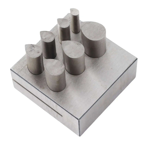 Drop Shaped Punch Die Disc Cutter Set For Jewelry Making And Crafting, Flat Bottom Precision Dies In Seven Sizes, 45 Steel Metal