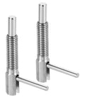 Tough As Nails 2 Piece Retractable Indexing Plunger Pin M6 Thread Spring Loaded telescopic locking latch assembly in stainless steel.