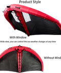 Inflatable Surf Wing For Water Sports, Handheld Wind Wing Kite Surf Gear with and without window for kiteboard and surfboard