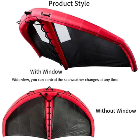Inflatable Surf Wing For Water Sports, Handheld Wind Wing Kite Surf Gear with and without window for kiteboard and surfboard