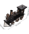 Vintage Steam Locomotive Model Sculpture for Desk Decor and Living Room, Retro Train Figurine, Classic Alloy Desktop Ornament