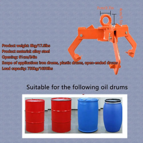 Heavy Duty Drum Lifting Clamp With A Badass Three Jaw Grip For Smooth 55 Gallon Barrel Moves 1650 Pound Capacity 24 Inch Opening Rock Solid Industrial Tool For Hustling Heavy Loads Daily