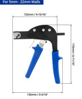 Hollow Wall Anchor Setting Tool With Non Slip Rubber Grip And Safety Slip Guard Durable Metal Construction For Precise Cavity Wall Fixings Installation Across Pro And DIY Projects For Home And Workshop Use, showing size dimensions for 5mm-22mm walls.