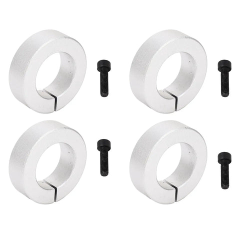 BadAss 4Pcs 1 In Aluminum Split Shaft Collars Screw Clamp Gear Box Motors Rock Solid Grip Heavy Duty Alloy Tight Stable No Slip Job Smooth Safe Smart Choice Pay Off Big Time Over Project Tasks Done Good, 4 aluminum split shaft collars with screws