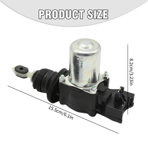 Power Door Lock Actuator Pair For Driver And Passenger Sides Replacement 746014 Direct Fit for GM Trucks, close-up view with dimensions