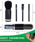 Four Pack Microfiber Duster Brush Set For Keyboards Phones Cars And More, showing brush sizes with product parameters