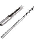 Pro Grade 7 Piece Square Hole Mortise Drill Bit Set HSS Woodworking Chisel Bits For Mortising DIY Friendly Tools close-up angle