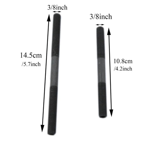 Dope Hollow Bike Axle Kit For Front And Rear Quick Release Hubs 108mm And 145mm Mountain Bike Upgrade CNC Machined Shafts 2 Pack Built Tough For Daily Rides, showing CNC hollow axles.