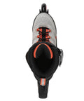 Top view of Macroblade 80 Women's Fitness Inline Skates For Casual Training with Secure Cuff, Gray and Coral color, Form-Fit Liner