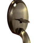 Keyless Entry Door Lock With Glowing Keypad And Passage Handle Set, Auto Lock, Triple Security, Easy Install, Antique Brass Finish