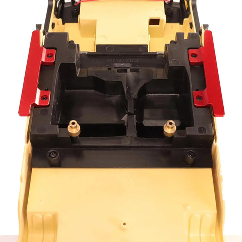 6 Piece Metal Brass Body Lift Spacer Kit For 1/12 MN82 LC79 RC Cars, CNC Precision Machined Upgrade To Fit Larger Wheels And Prevent Tire Rubbing In Turns. installed on RC car chassis