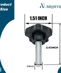 4 Pack Wing Nut Knob 3/8-16 By 1-1/4 Inch Replacement Part 481625-01 product dimensions diagram