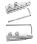 Heavy Duty 2 Piece Broken Valve Screw Extractor Kit Made From Premium Stainless Steel For Effortless Faucet Removal And Pipe Thread Repair Jobs Made Easy. 2-piece stainless steel extractor set with hex key