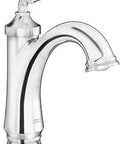 Delancey Single Hole Single-Handle Bathroom Faucet With 1.2 GPM Flow, Chrome Finish, Drip-Free Ceramic Disc Valve, Push Pop-Up Drain